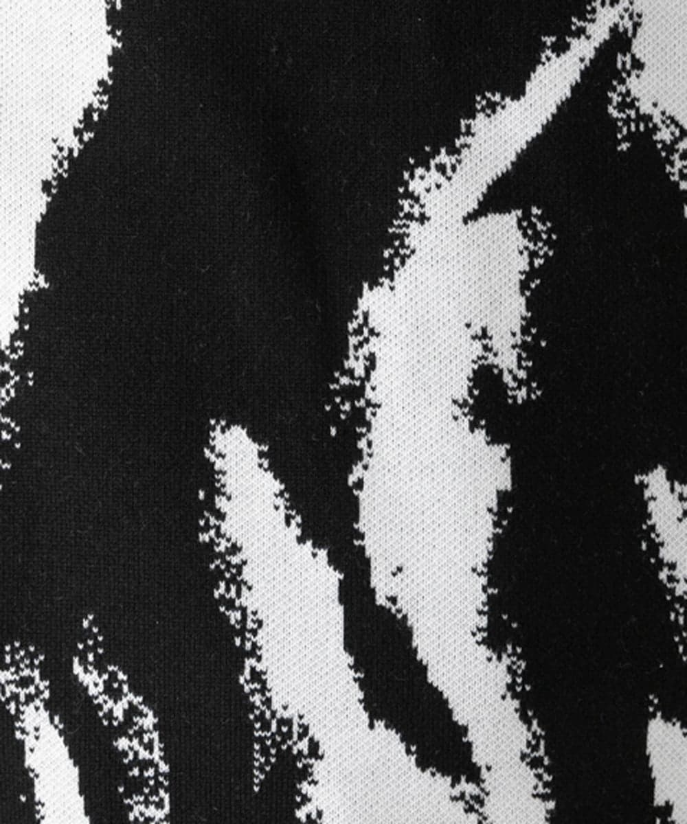 MKFAF85090 MK MICHEL KLEIN HOMME(MKミッシェルクランオム) 【リラックスシルエット/洗える】ジャガードニット ブラック