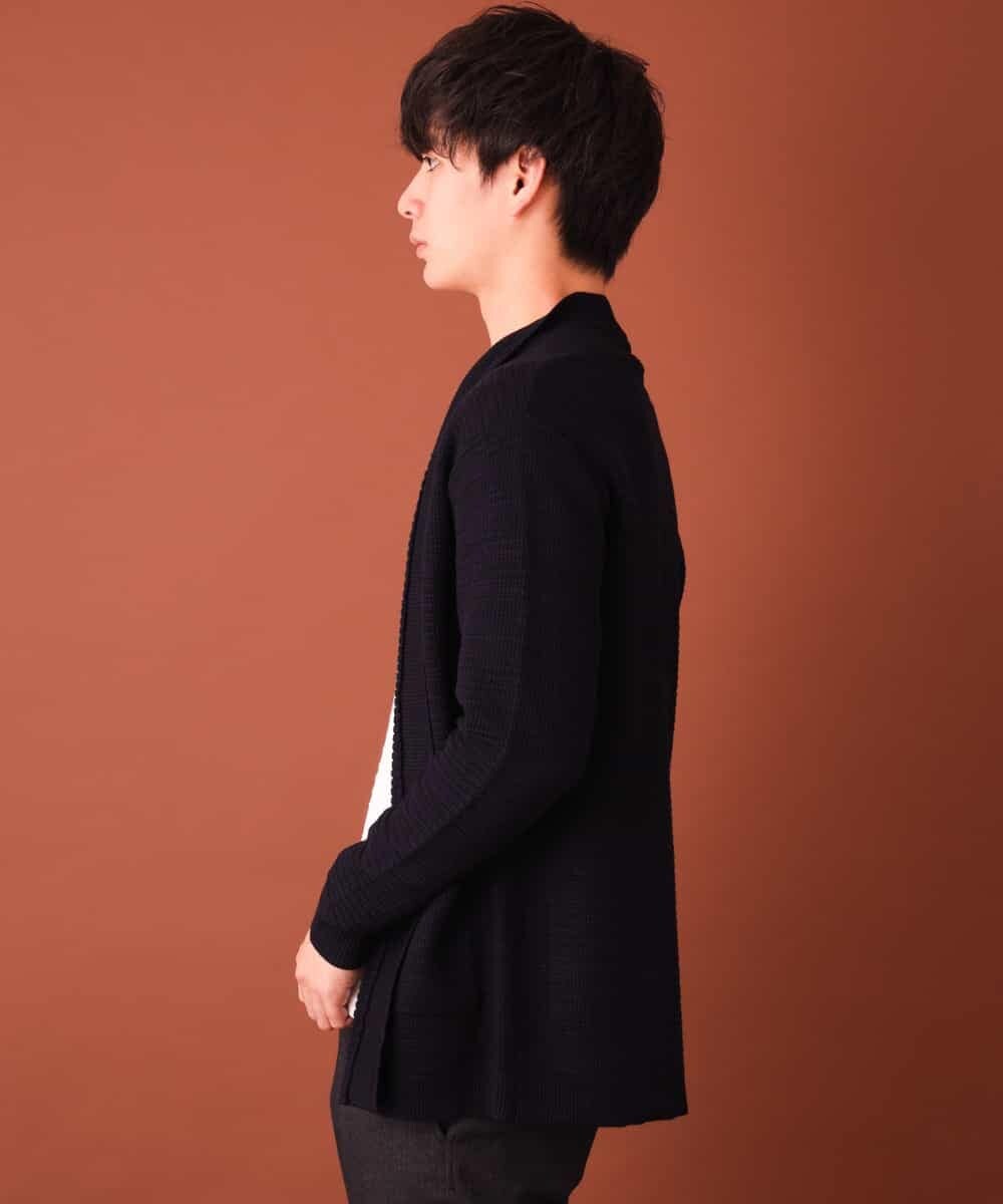 MKFAL01095 MK MICHEL KLEIN HOMME(MKミッシェルクランオム) ロングカーディガン／トッパーカーディガン ネイビー