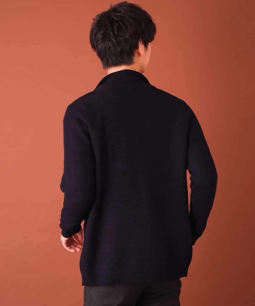 MKFAL01095 MK MICHEL KLEIN HOMME(MKミッシェルクランオム) ロングカーディガン／トッパーカーディガン ネイビー