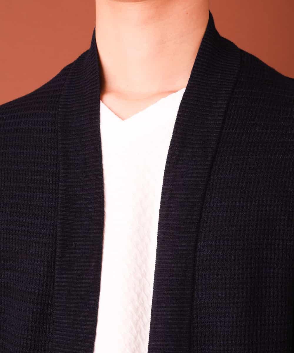 MKFAL01095 MK MICHEL KLEIN HOMME(MKミッシェルクランオム) ロングカーディガン／トッパーカーディガン ネイビー