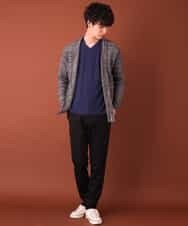 MKFAL01095 MK MICHEL KLEIN HOMME(MKミッシェルクランオム) ロングカーディガン／トッパーカーディガン グレー