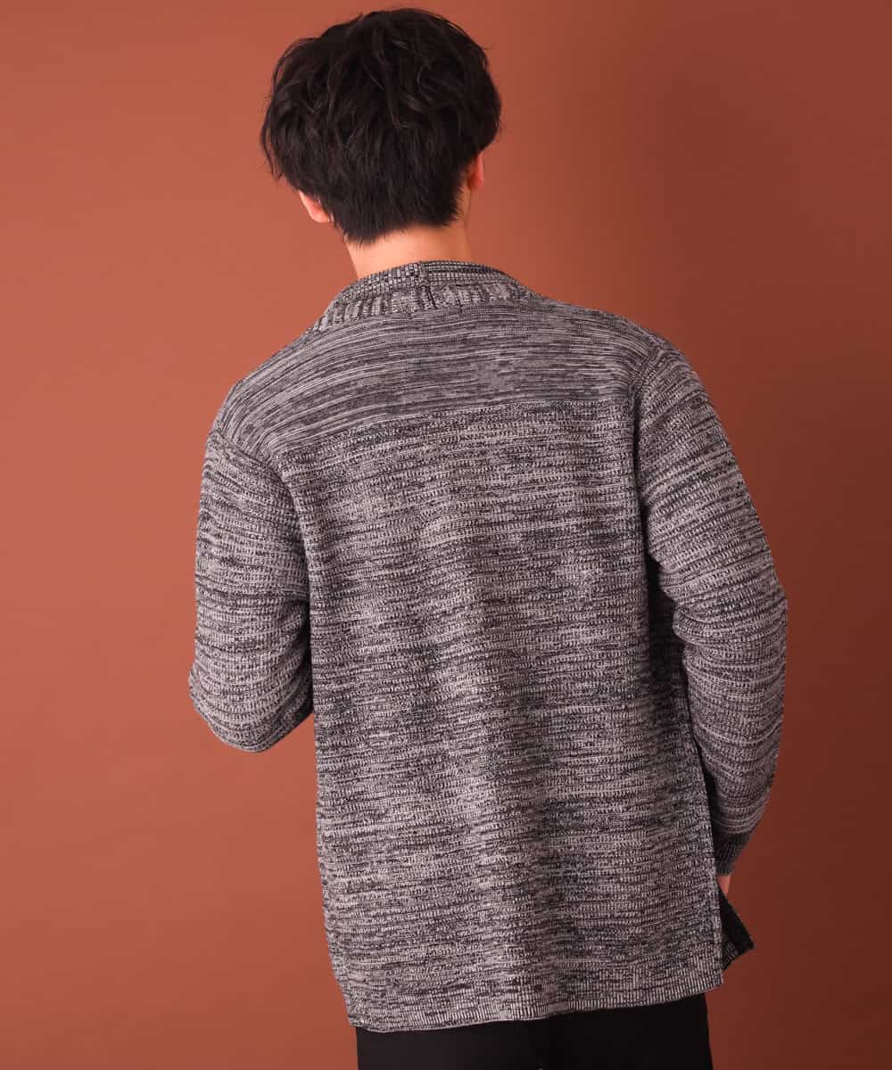 MKFAL01095 MK MICHEL KLEIN HOMME(MKミッシェルクランオム) ロングカーディガン／トッパーカーディガン グレー