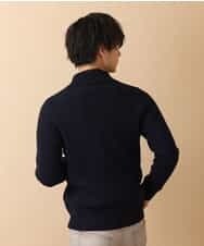 MKFAM53110 MK MICHEL KLEIN HOMME(MKミッシェルクランオム) カーディガン／アランケーブルディライト ネイビー