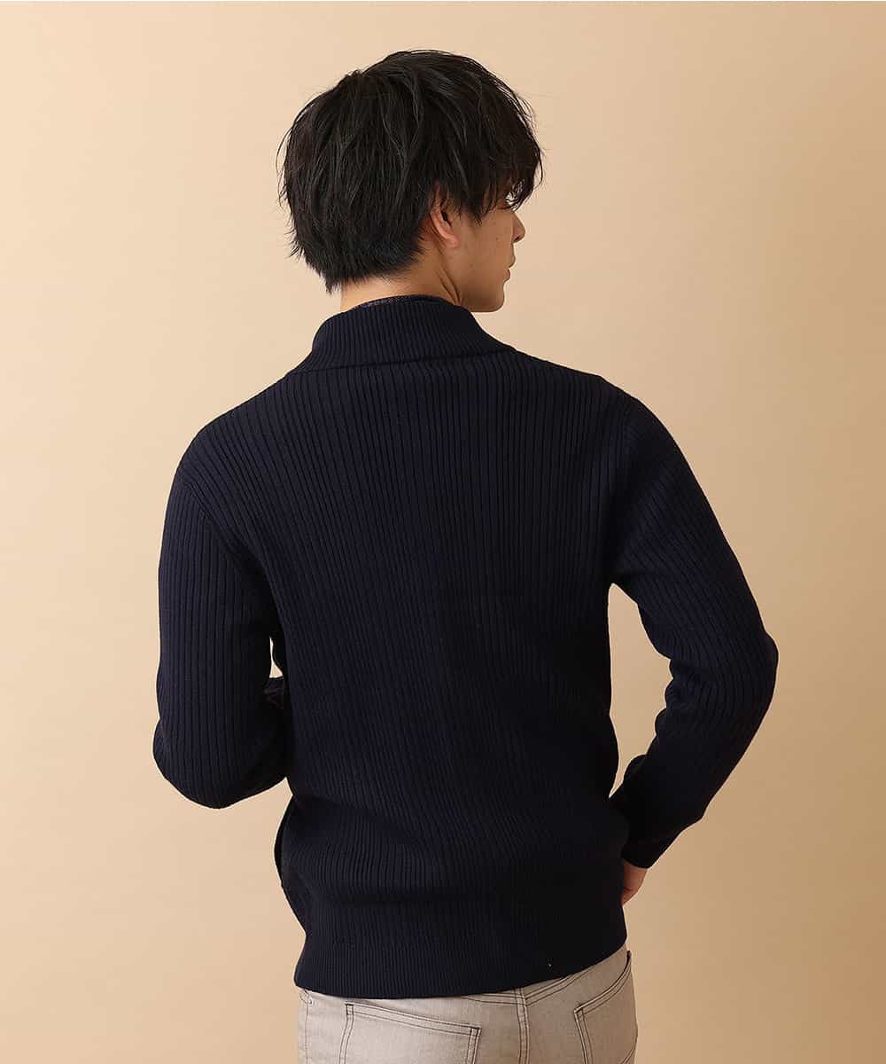 MKFAM53110 MK MICHEL KLEIN HOMME(MKミッシェルクランオム) カーディガン／アランケーブルディライト ネイビー