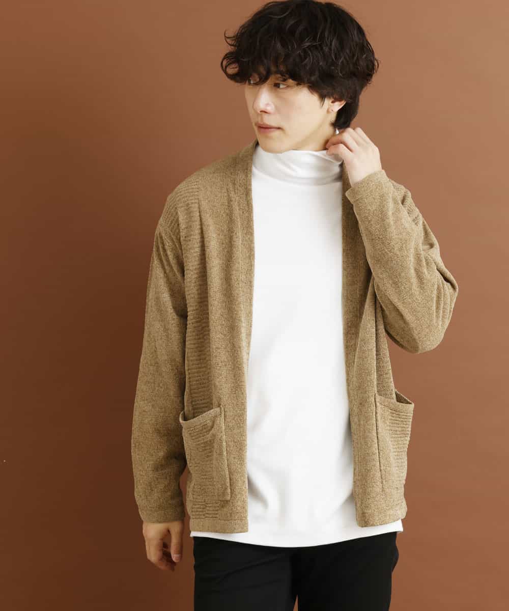 MKFAR10080 MK MICHEL KLEIN HOMME(MKミッシェルクランオム) モールカーディガン ブラウン