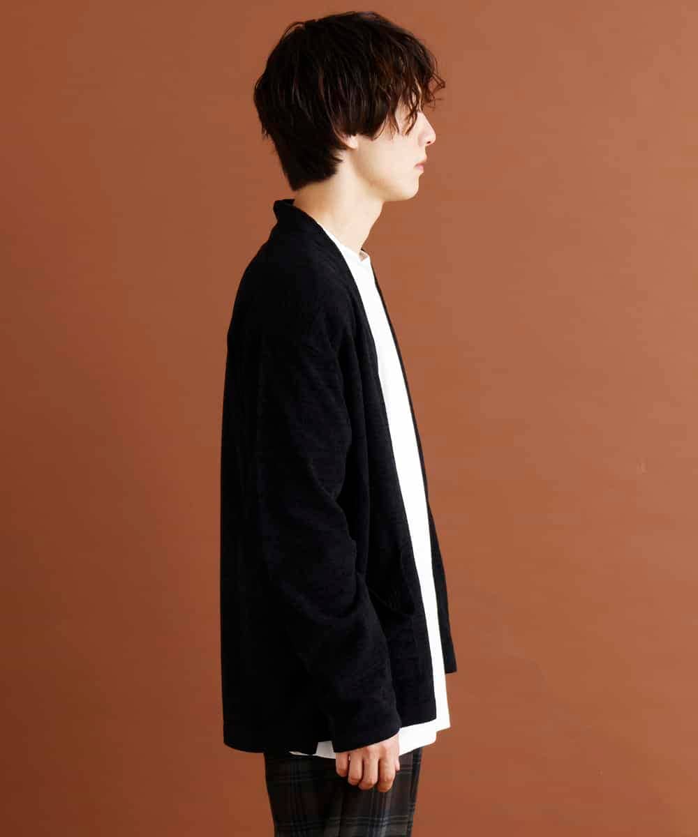 MKFAR10080 MK MICHEL KLEIN HOMME(MKミッシェルクランオム) モールカーディガン ブラック