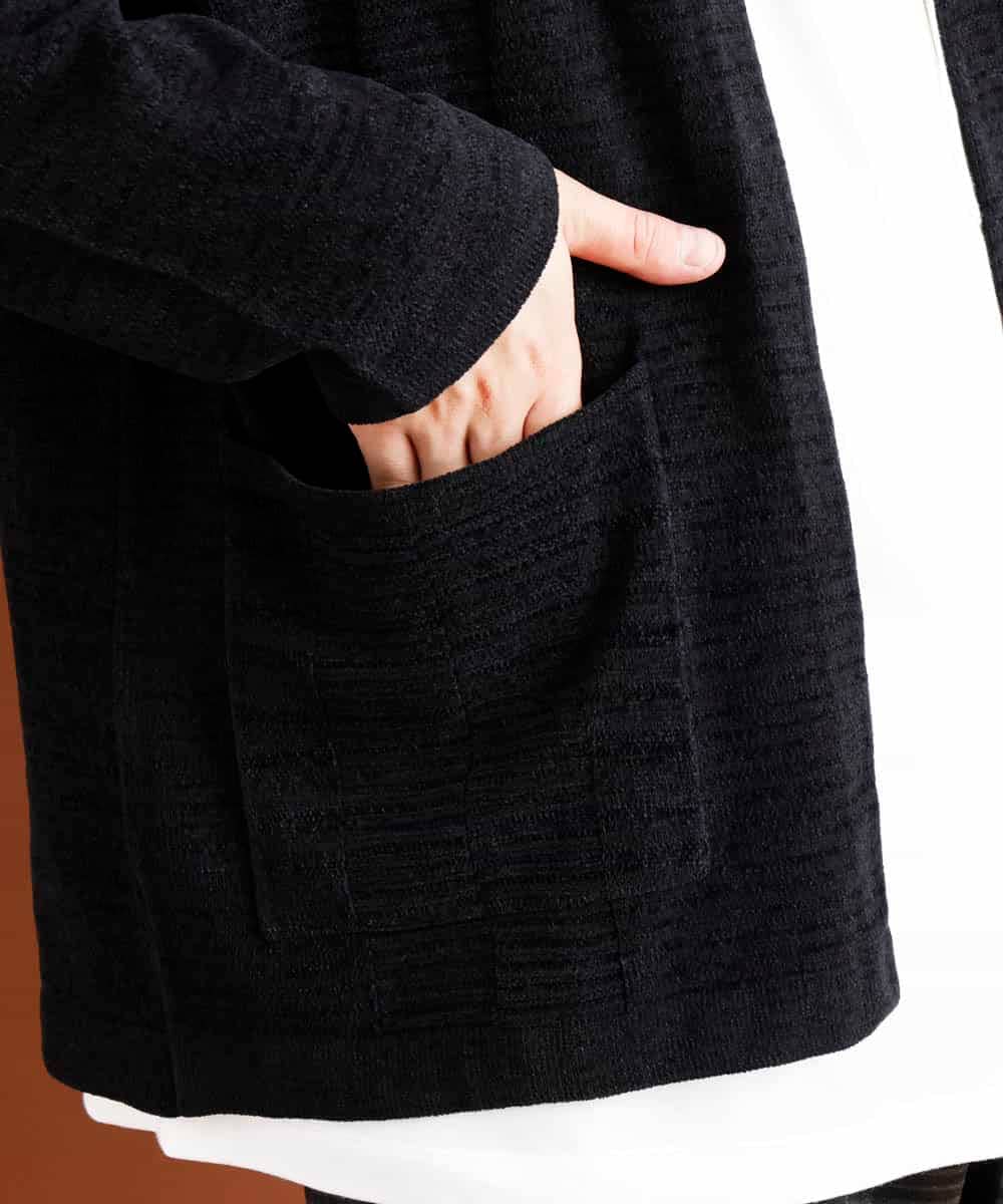 MKFAR10080 MK MICHEL KLEIN HOMME(MKミッシェルクランオム) モールカーディガン ブラック