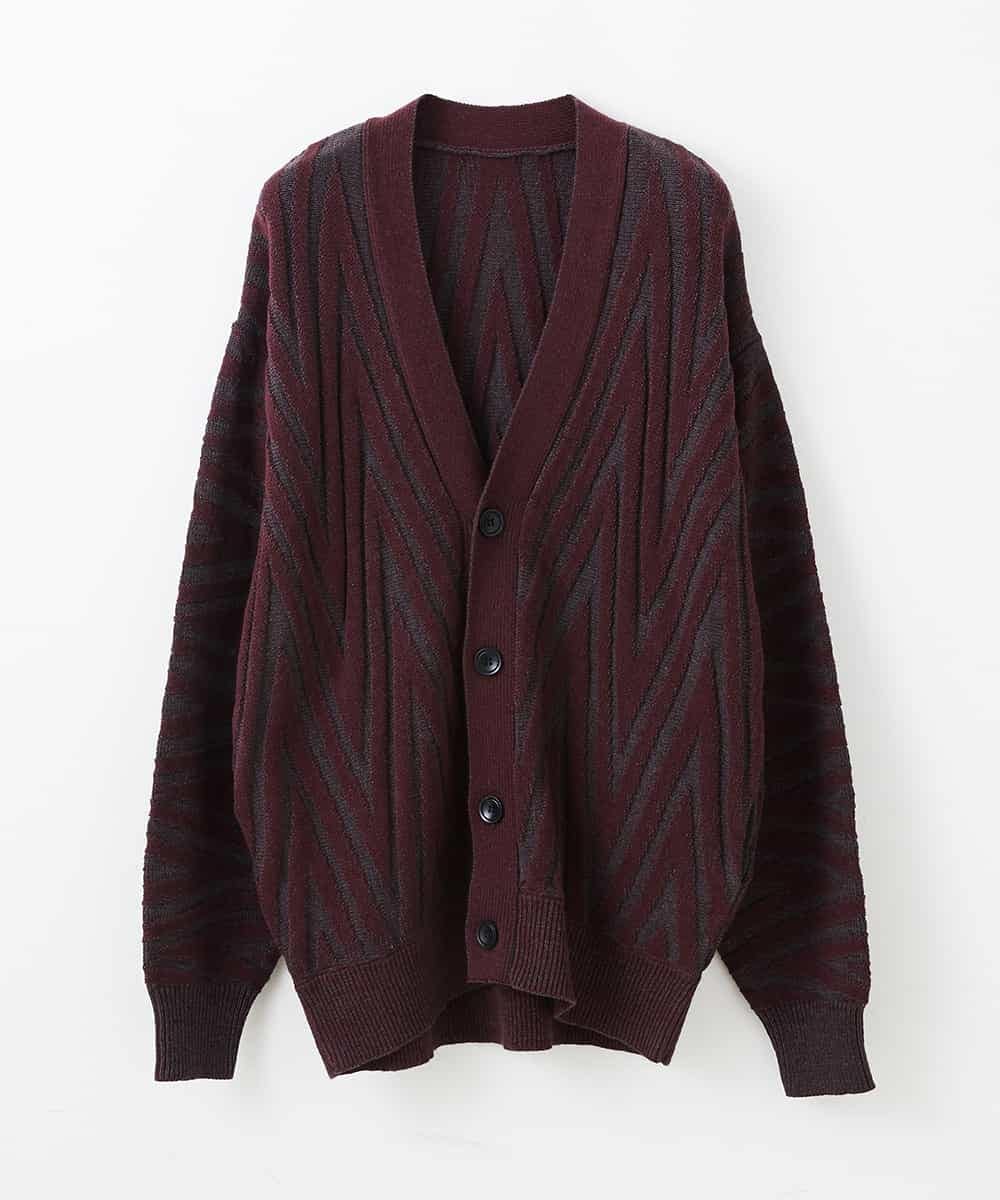 MKFAR26090 MK MICHEL KLEIN HOMME(MKミッシェルクランオム) カーディガン ボルドー