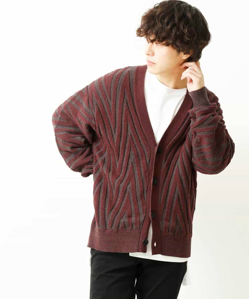 MKFAR26090 MK MICHEL KLEIN HOMME(MKミッシェルクランオム) カーディガン ボルドー