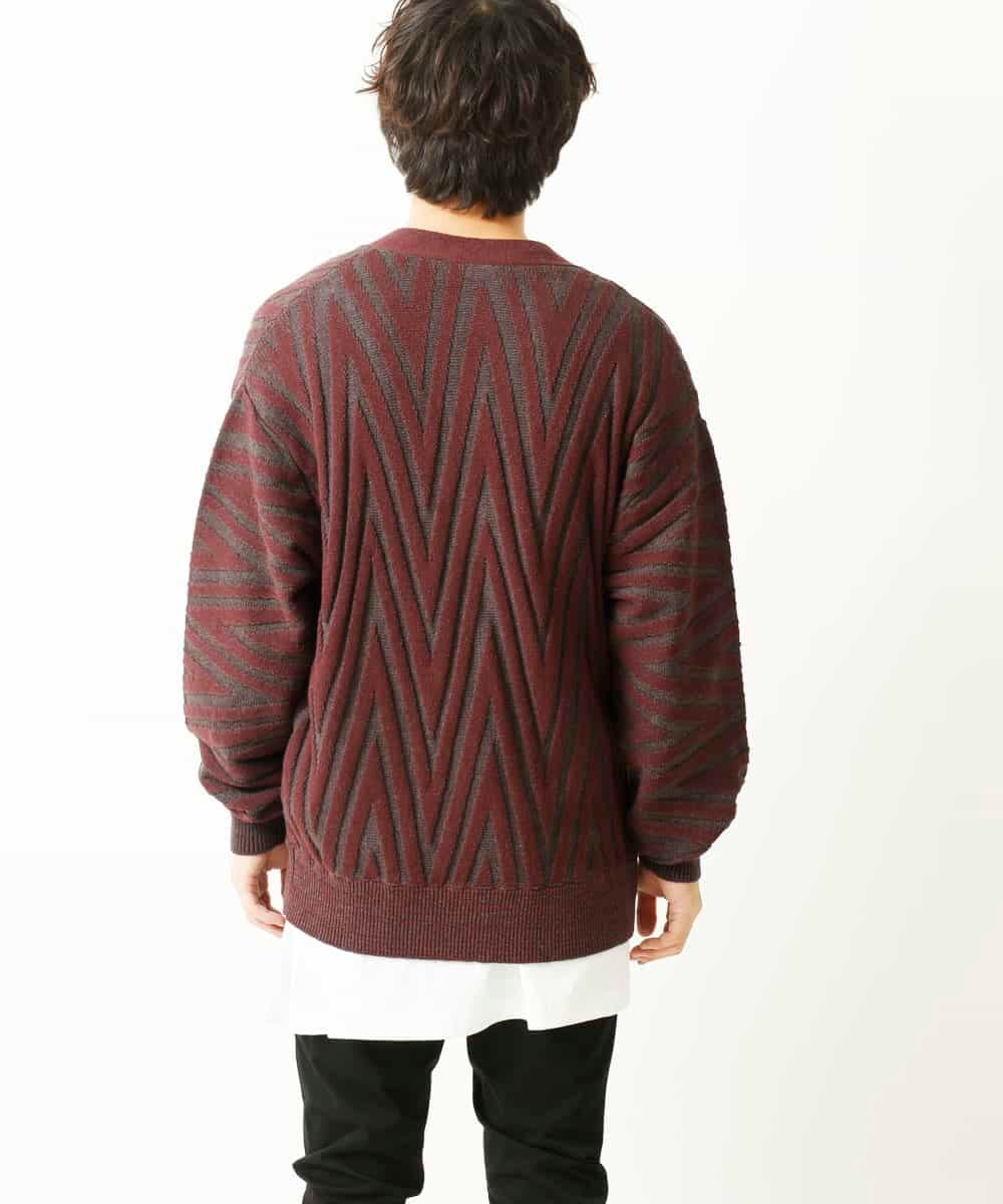 MKFAR26090 MK MICHEL KLEIN HOMME(MKミッシェルクランオム) カーディガン ボルドー
