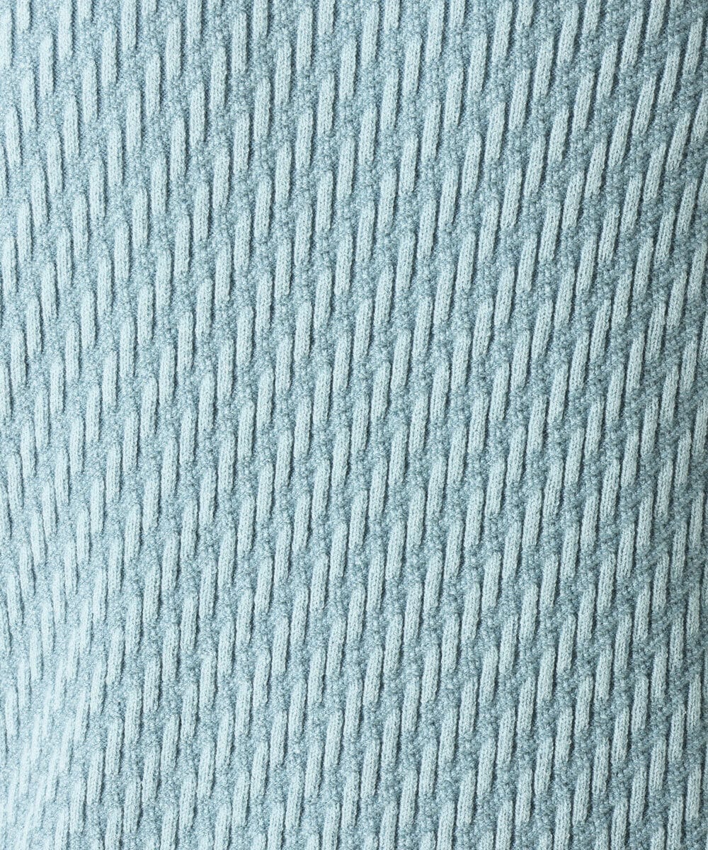MKFAS50089 MK MICHEL KLEIN HOMME(MKミッシェルクランオム) Vネックニット / デオドラントヘリンボーン ライトブルー(50)