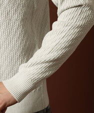 MKFAS50089 MK MICHEL KLEIN HOMME(MKミッシェルクランオム) Vネックニット / デオドラントヘリンボーン ホワイト(90)