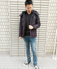 MKFAS50089 MK MICHEL KLEIN HOMME(MKミッシェルクランオム) Vネックニット / デオドラントヘリンボーン ブラック(94)
