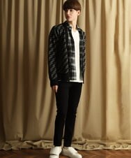 MKFAU32090 MK MICHEL KLEIN HOMME(MKミッシェルクランオム) サンダー柄カーディガン ブラック(94)