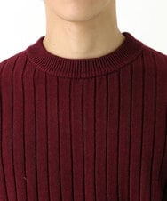 MKFAU45089 MK MICHEL KLEIN HOMME(MKミッシェルクランオム) ラインクルーネックニット パープル(77)