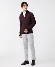 MKFAV50130 MK MICHEL KLEIN HOMME(MKミッシェルクランオム) スタンドカーディガン / ツイルへリンボン パープル(77)