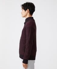 MKFAV50130 MK MICHEL KLEIN HOMME(MKミッシェルクランオム) スタンドカーディガン / ツイルへリンボン パープル(77)