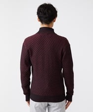 MKFAV50130 MK MICHEL KLEIN HOMME(MKミッシェルクランオム) スタンドカーディガン / ツイルへリンボン パープル(77)