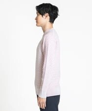 MKFAV52099 MK MICHEL KLEIN HOMME(MKミッシェルクランオム) へリンボンクルーネックニット ピンク(03)