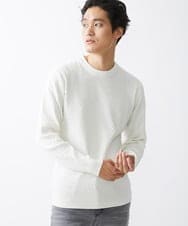 MKFAV52099 MK MICHEL KLEIN HOMME(MKミッシェルクランオム) へリンボンクルーネックニット ホワイト(90)