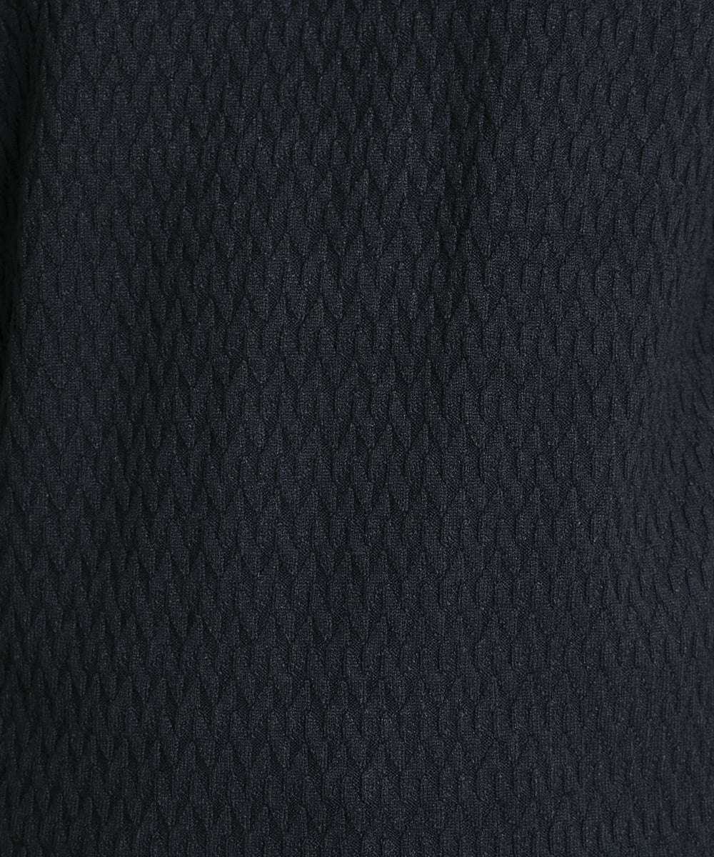 MKFAV52099 MK MICHEL KLEIN HOMME(MKミッシェルクランオム) へリンボンクルーネックニット ブラック(94)