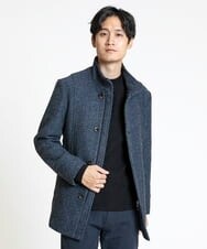 MKFAV52099 MK MICHEL KLEIN HOMME(MKミッシェルクランオム) へリンボンクルーネックニット ブラック(94)