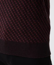 MKFAV60099 MK MICHEL KLEIN HOMME(MKミッシェルクランオム) へリンボンVネックニット パープル(77)