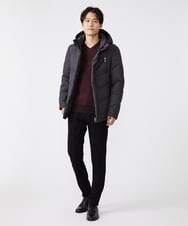 MKFAV60099 MK MICHEL KLEIN HOMME(MKミッシェルクランオム) へリンボンVネックニット パープル(77)