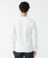 MKFAV60099 MK MICHEL KLEIN HOMME(MKミッシェルクランオム) へリンボンVネックニット ライトグレー(91)