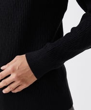 MKFAV60099 MK MICHEL KLEIN HOMME(MKミッシェルクランオム) へリンボンVネックニット ブラック(94)