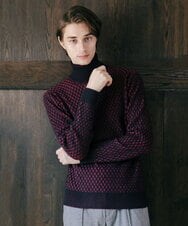 MKFAV61099 MK MICHEL KLEIN HOMME(MKミッシェルクランオム) タートルネックニット  パープル(77)