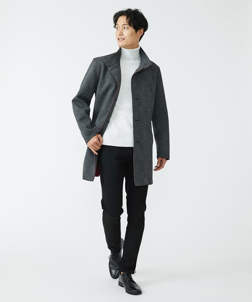 MKFAV61099 MK MICHEL KLEIN HOMME(MKミッシェルクランオム) タートルネックニット  ライトグレー(91)