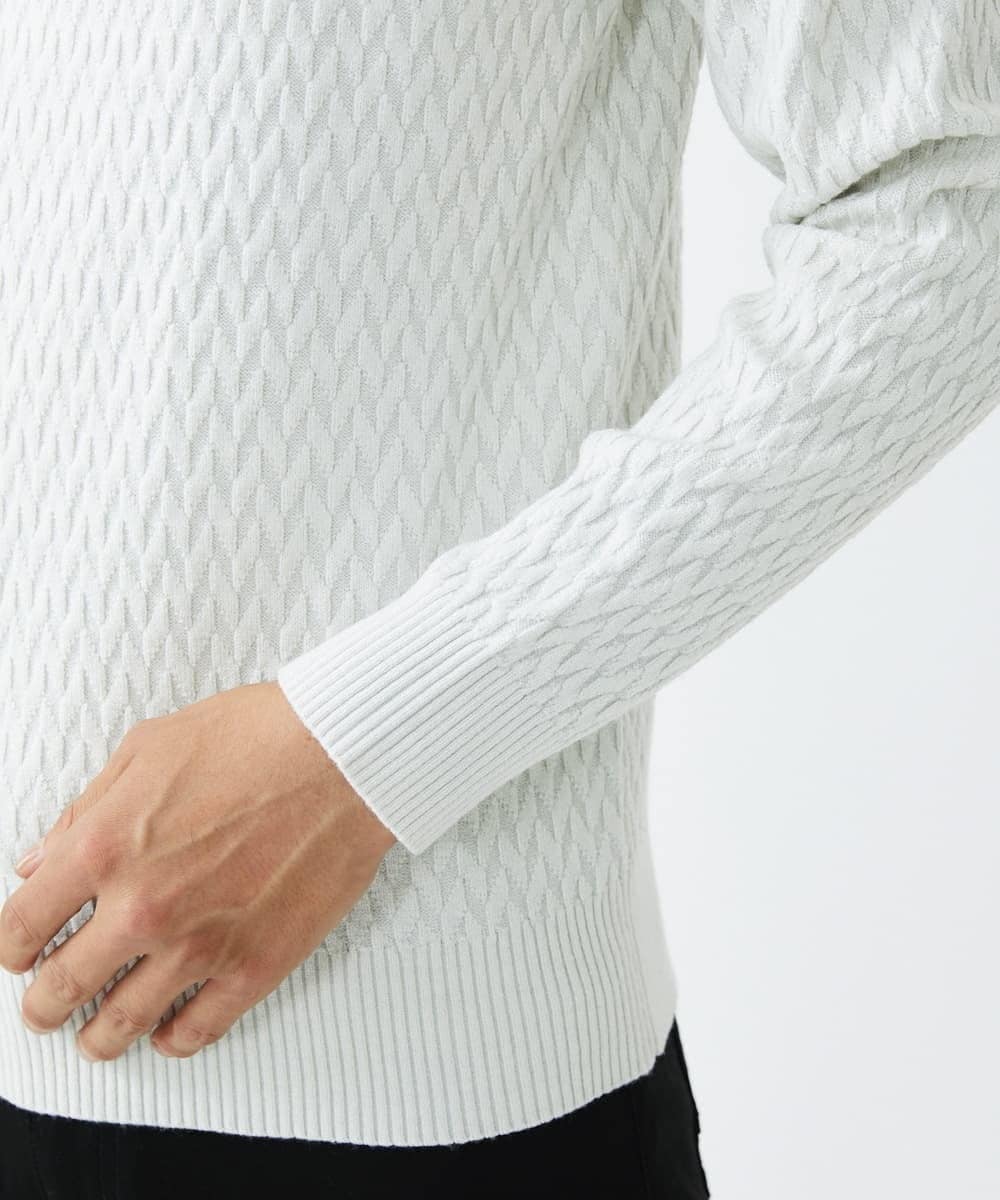 MKFAV61099 MK MICHEL KLEIN HOMME(MKミッシェルクランオム) タートルネックニット  ライトグレー(91)