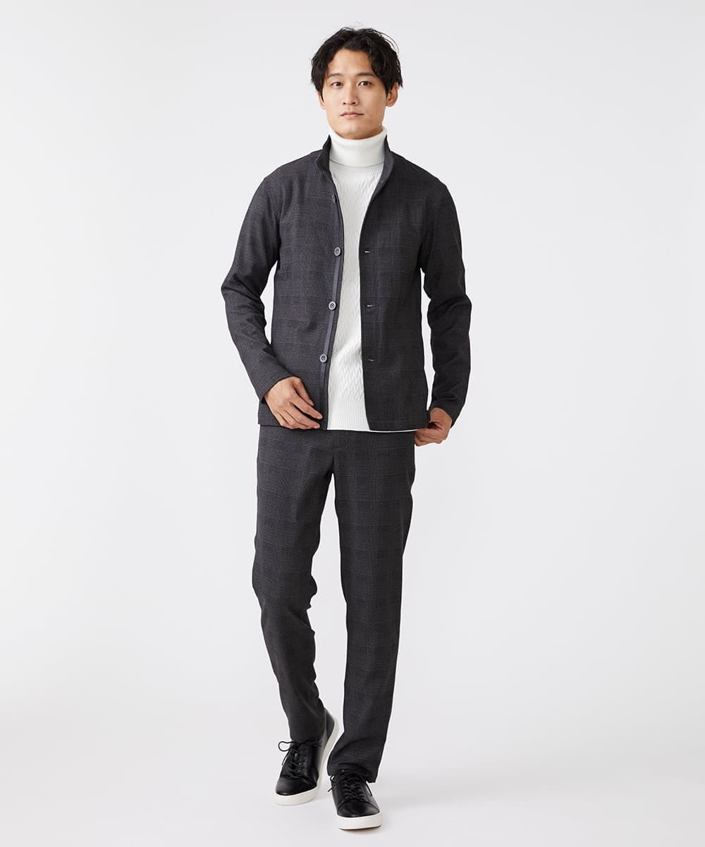 MKFAV61099 MK MICHEL KLEIN HOMME(MKミッシェルクランオム) タートルネックニット  ライトグレー(91)