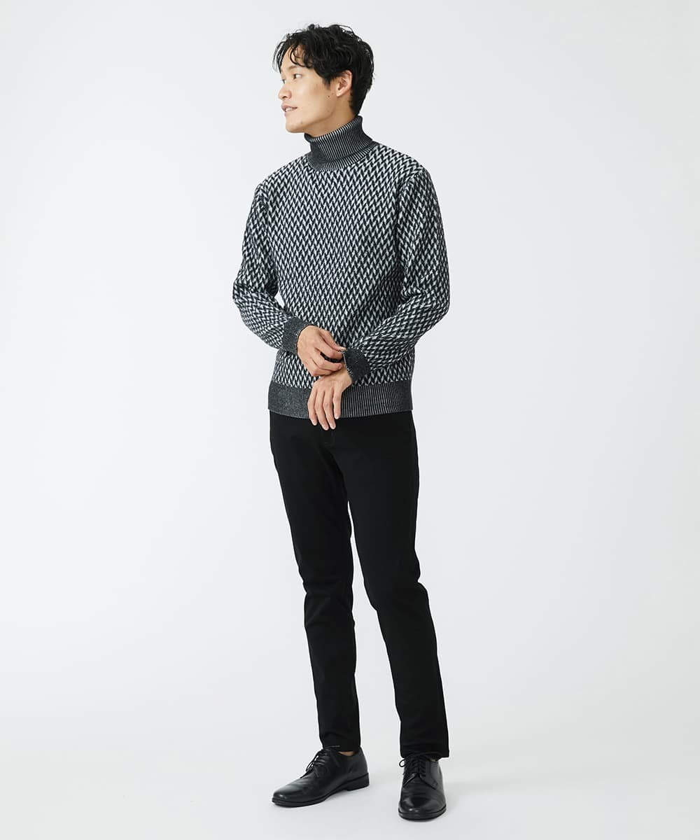 MKFAV61099 MK MICHEL KLEIN HOMME(MKミッシェルクランオム) タートルネックニット  ダークグレー(93)