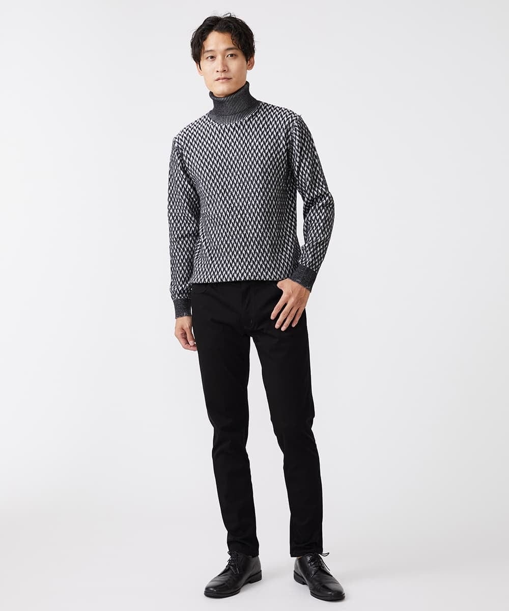 MKFAV61099 MK MICHEL KLEIN HOMME(MKミッシェルクランオム) タートルネックニット  ダークグレー(93)