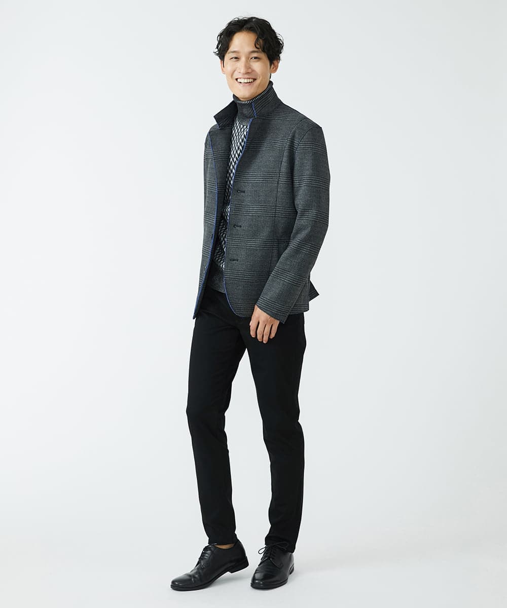 MKFAV61099 MK MICHEL KLEIN HOMME(MKミッシェルクランオム) タートルネックニット  ダークグレー(93)