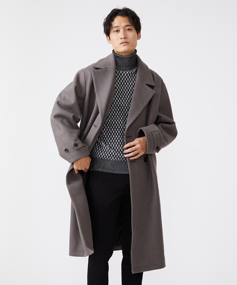 MKFAV61099 MK MICHEL KLEIN HOMME(MKミッシェルクランオム) タートルネックニット  ダークグレー(93)