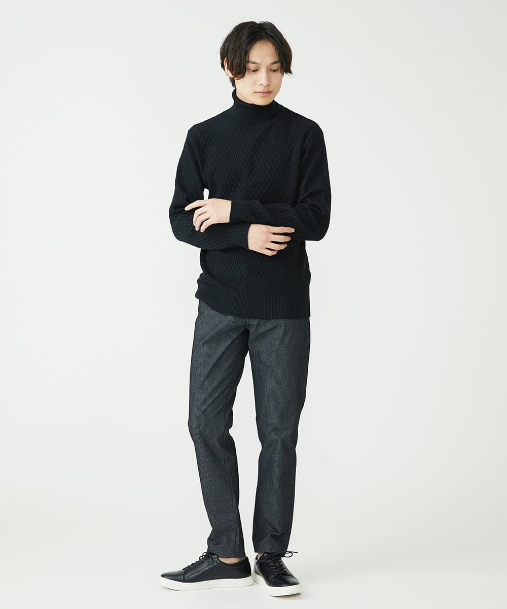 MKFAV61099 MK MICHEL KLEIN HOMME(MKミッシェルクランオム) タートルネックニット  ブラック(94)
