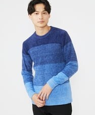MKFAX21095 MK MICHEL KLEIN HOMME(MKミッシェルクランオム) モールグラデーションニット ネイビー(57)