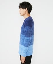 MKFAX21095 MK MICHEL KLEIN HOMME(MKミッシェルクランオム) モールグラデーションニット ネイビー(57)