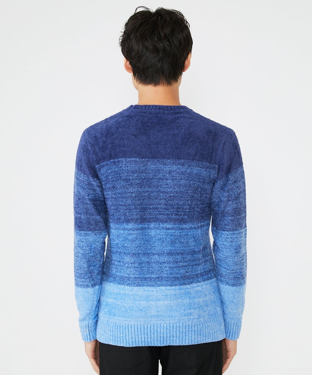 MKFAX21095 MK MICHEL KLEIN HOMME(MKミッシェルクランオム) モールグラデーションニット ネイビー(57)