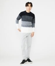 MKFAX21095 MK MICHEL KLEIN HOMME(MKミッシェルクランオム) モールグラデーションニット ブラック(94)