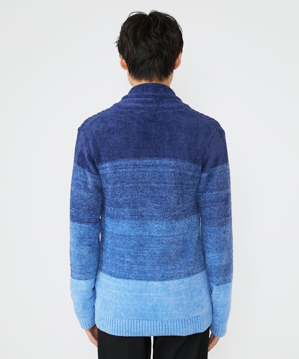 MKFAX22120 MK MICHEL KLEIN HOMME(MKミッシェルクランオム) フェザーモールグラデーション / カーディガン ネイビー(57)