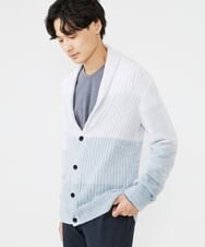 MKFAX22120 MK MICHEL KLEIN HOMME(MKミッシェルクランオム) フェザーモールグラデーション / カーディガン ホワイト(90)