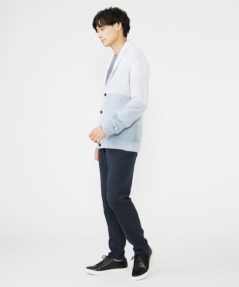 MKFAX22120 MK MICHEL KLEIN HOMME(MKミッシェルクランオム) フェザーモールグラデーション / カーディガン ホワイト(90)