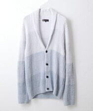 MKFAX22120 MK MICHEL KLEIN HOMME(MKミッシェルクランオム) フェザーモールグラデーション / カーディガン ホワイト(90)