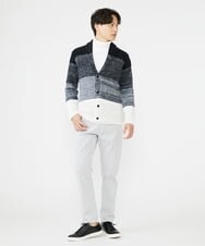 MKFAX22120 MK MICHEL KLEIN HOMME(MKミッシェルクランオム) フェザーモールグラデーション / カーディガン ブラック(94)