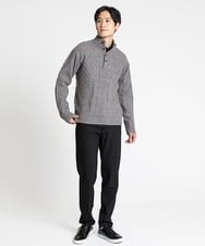 MKFAX23110 MK MICHEL KLEIN HOMME(MKミッシェルクランオム) ハーフボタンニット ブラウン(86)