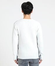 MKFAX27089 MK MICHEL KLEIN HOMME(MKミッシェルクランオム) ダイヤグラデーションニット ネイビー(57)